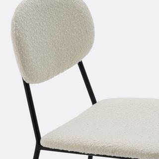 La Redoute Intérieurs Lot de 2 chaises tissu bouclette  