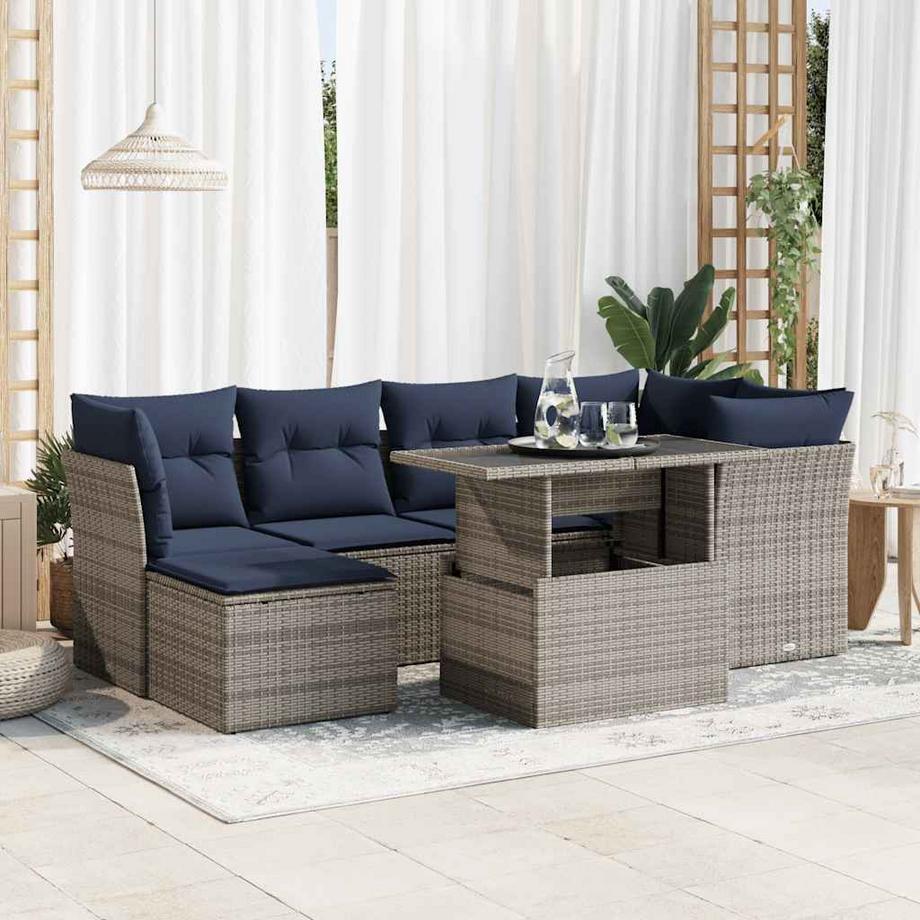 VidaXL set divano da giardino Polirattan  