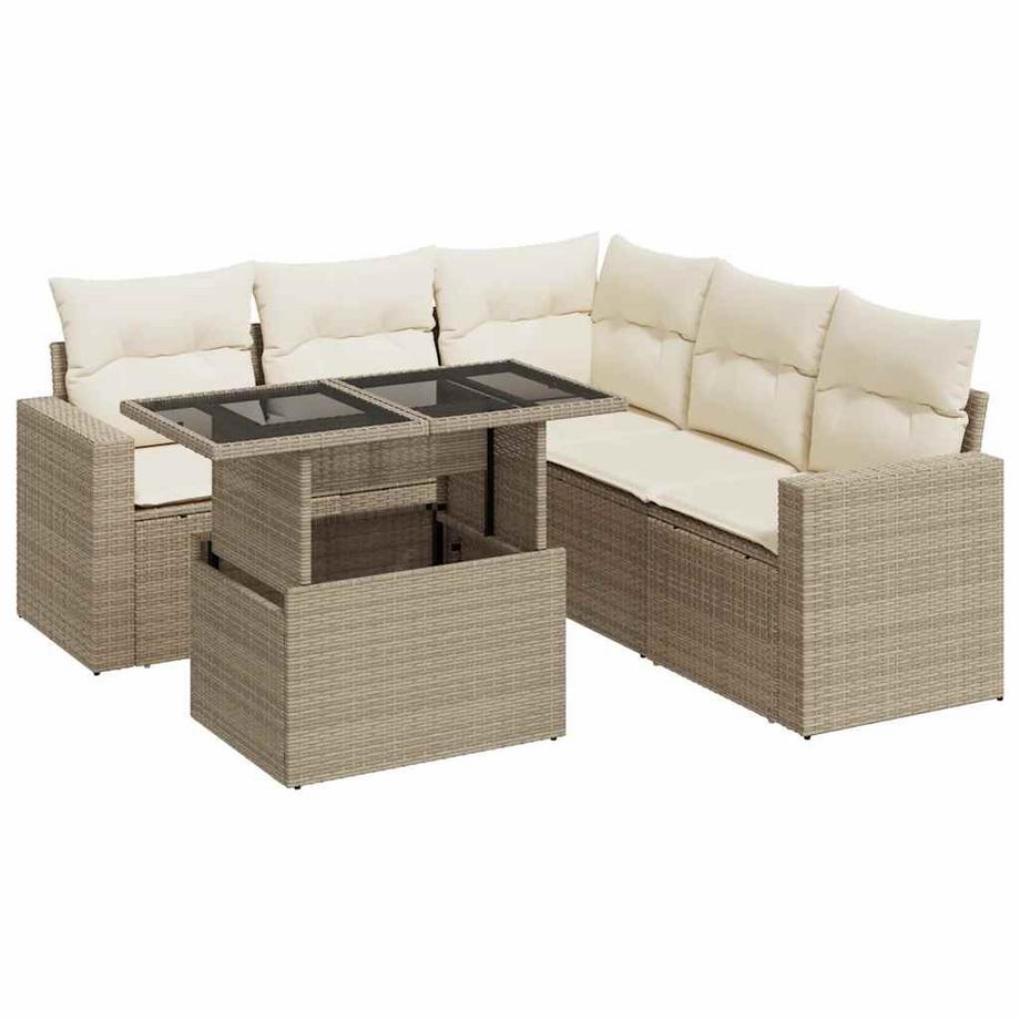 set di divani da giardino Polirattan