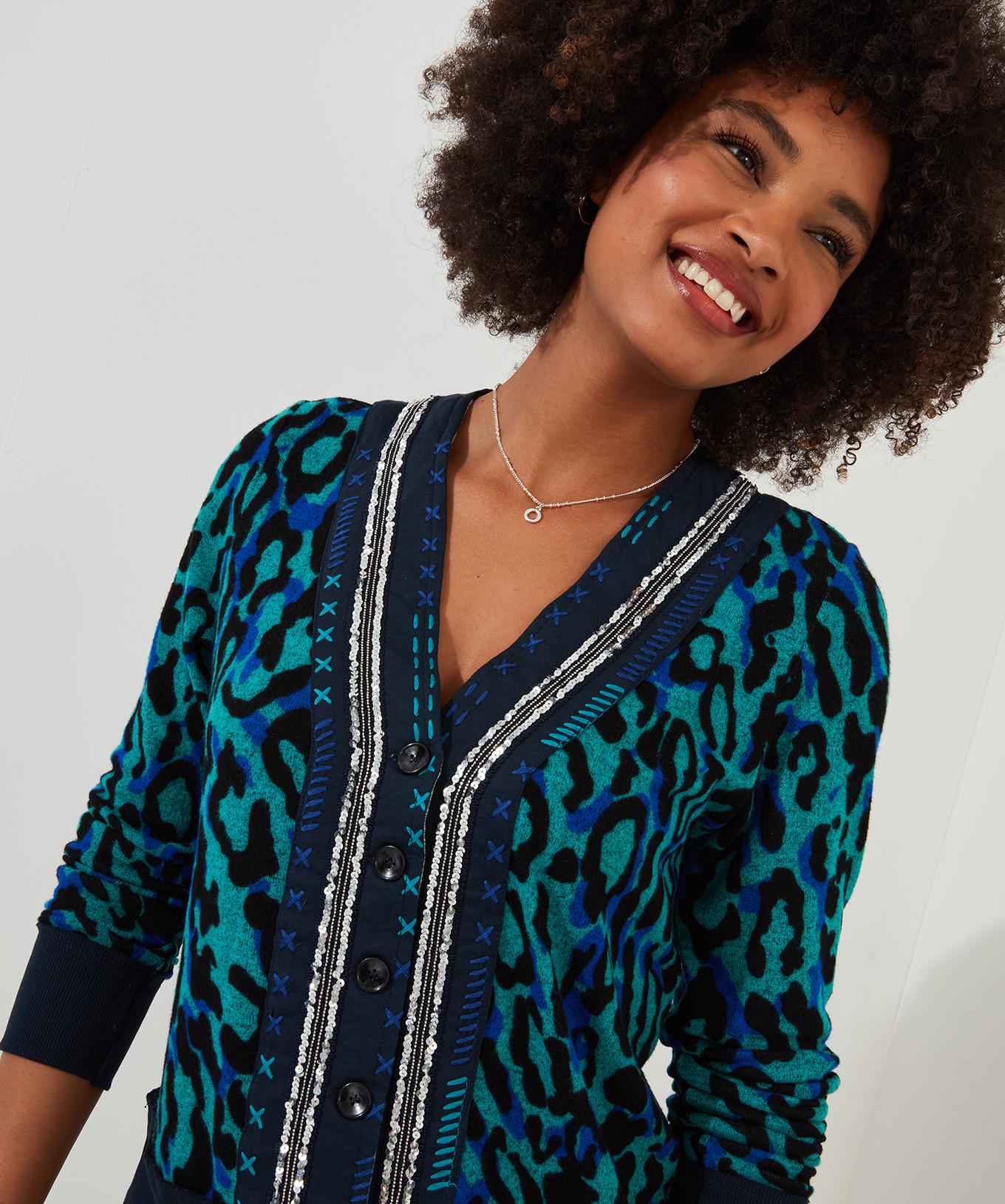 Joe Browns  Jersey-Strickjacke mit Tiermotiv 