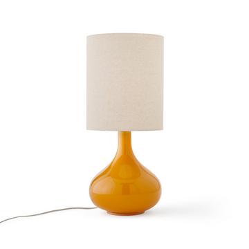 Lampe à poser verre et lin