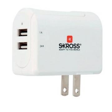 Skross 2.800110 chargeur d'appareils mobiles Blanc Intérieure, Extérieure