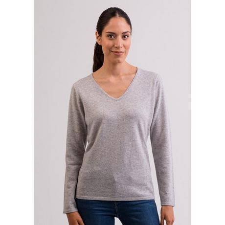 CASH-MERE.CH Pullover Cashmere Scollo a V  