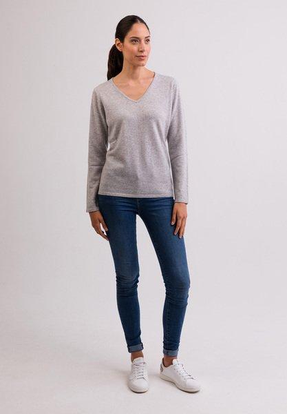 CASH-MERE.CH Pullover Cashmere Scollo a V  