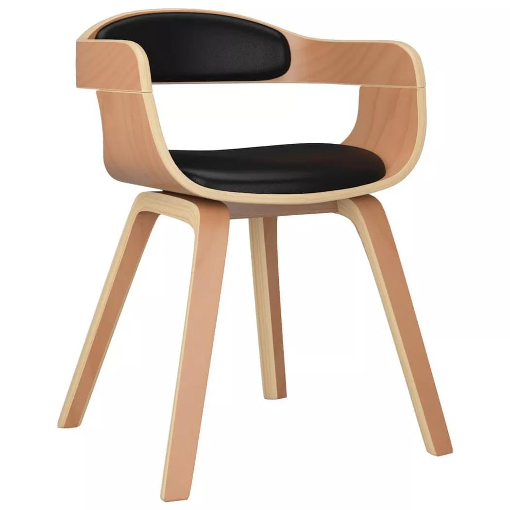 Chaise vidaxl en bois non pliable interieur H. 70 cm noir