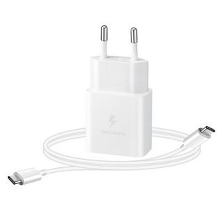 SAMSUNG  Chargeur Samsung USB-C 15W + Câble Blanc 