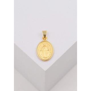 MUAU Schmuck  Pendentif Milagrosa/Immaculata or jaune 750, 18x12mm 