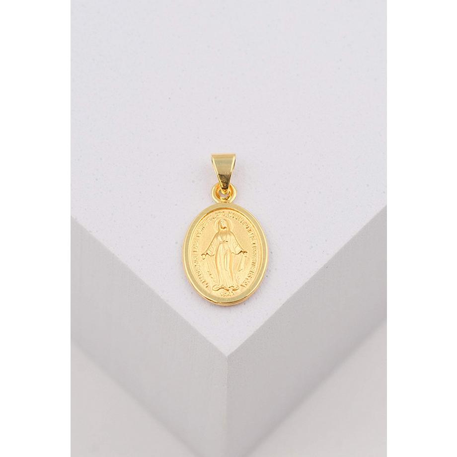 MUAU Schmuck  Anhänger Milagrosa/Immaculata Gelbgold 750, 12 mm 