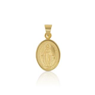 MUAU Schmuck  Anhänger Milagrosa/Immaculata Gelbgold 750, 12 mm 