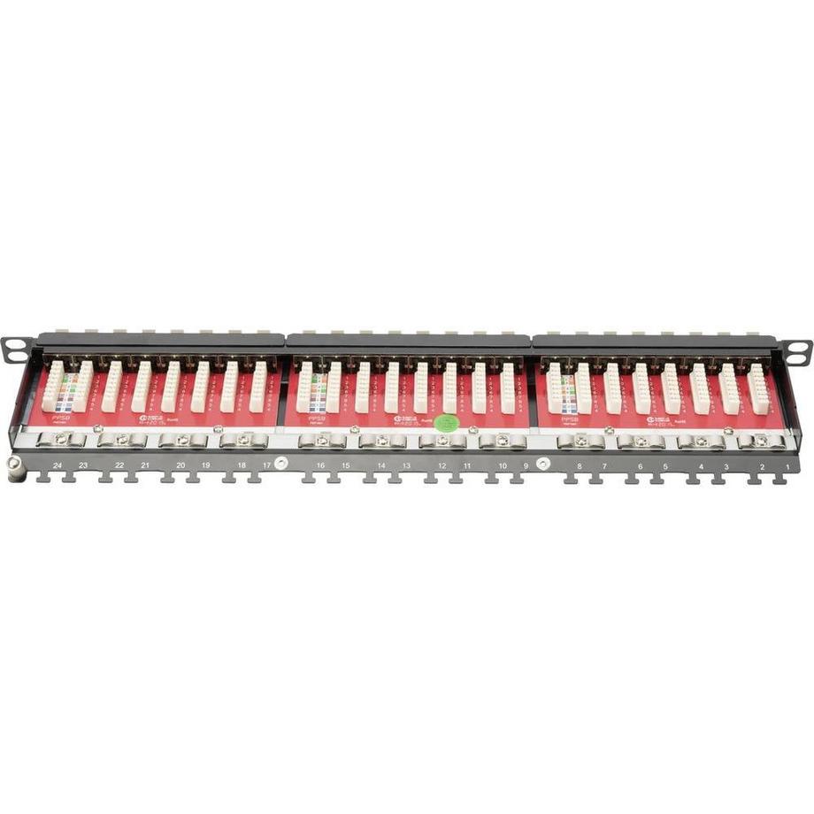 Digitus  24 Port Patchpanel CAT 6A Klasse EA, geschirmt, 0.5 HE 