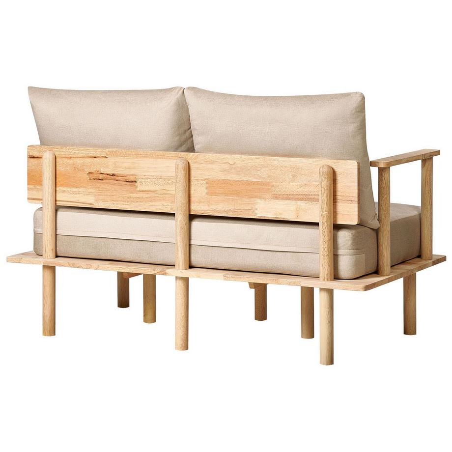 Beliani Canapé 2 places en Tissu Scandinave ASKER  
