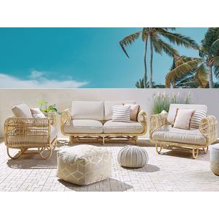 Beliani Garten Lounge aus Rattan Retro DOLCEDO  