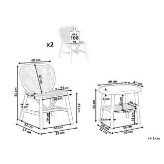 Beliani Ensemble pour bistro en Polypropylène Rétro SICELLE  