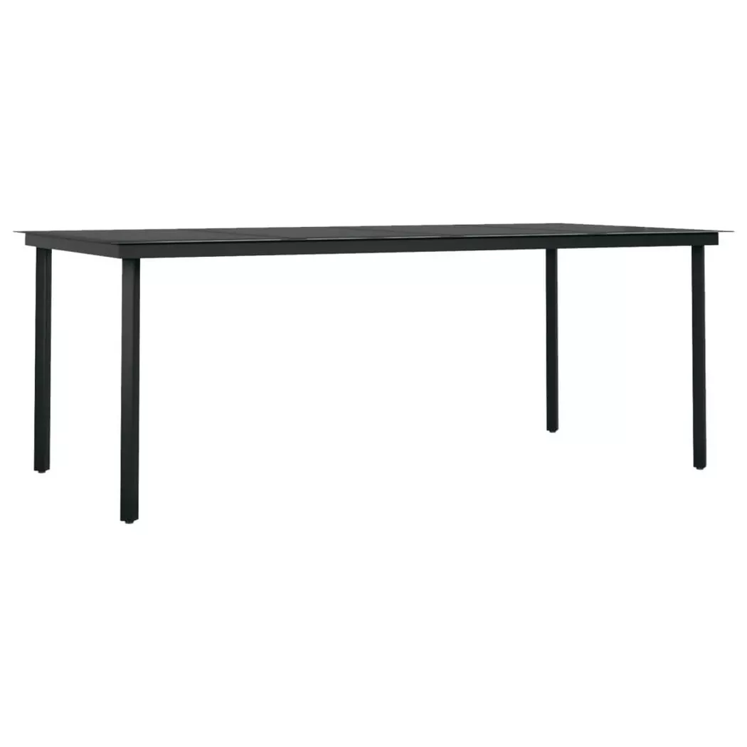 VidaXL - Garten-esstisch stahl, One Size, Schwarz