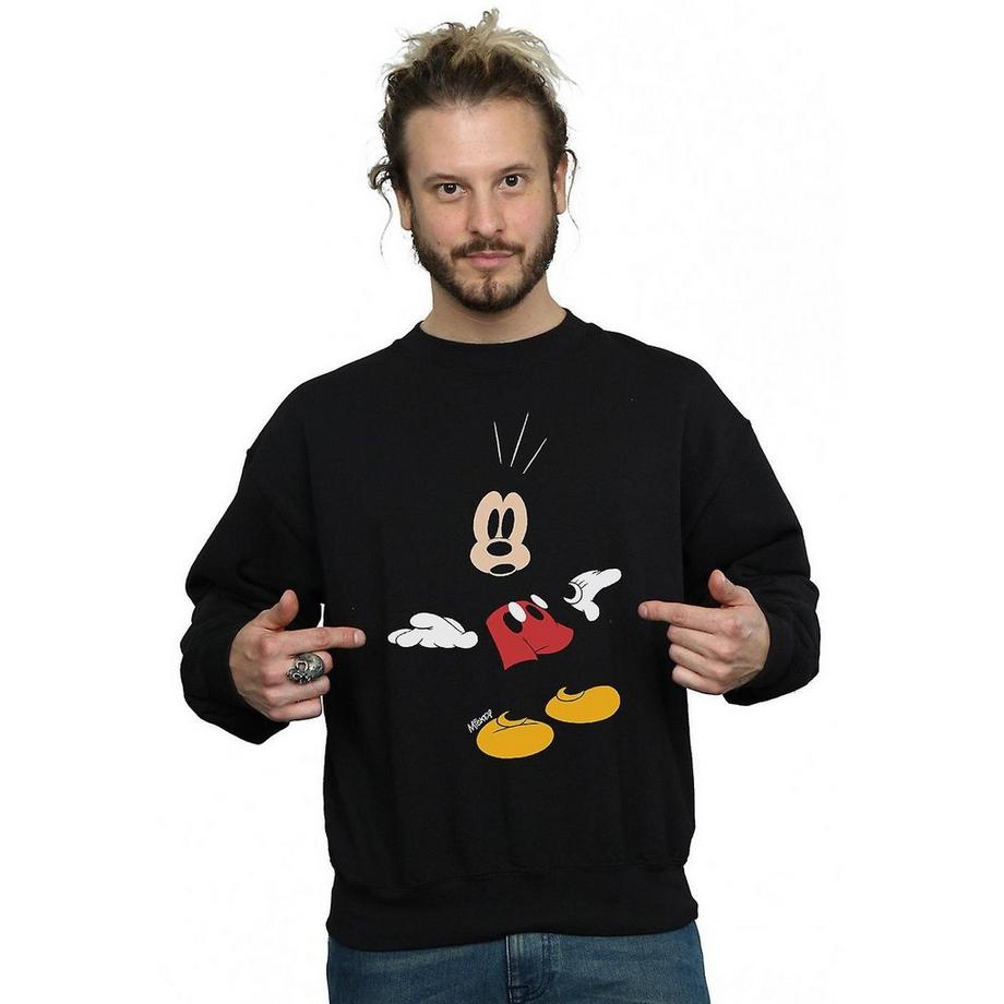 Disney Mickey Mouse Surprised Grafik Print Sweatshirt  