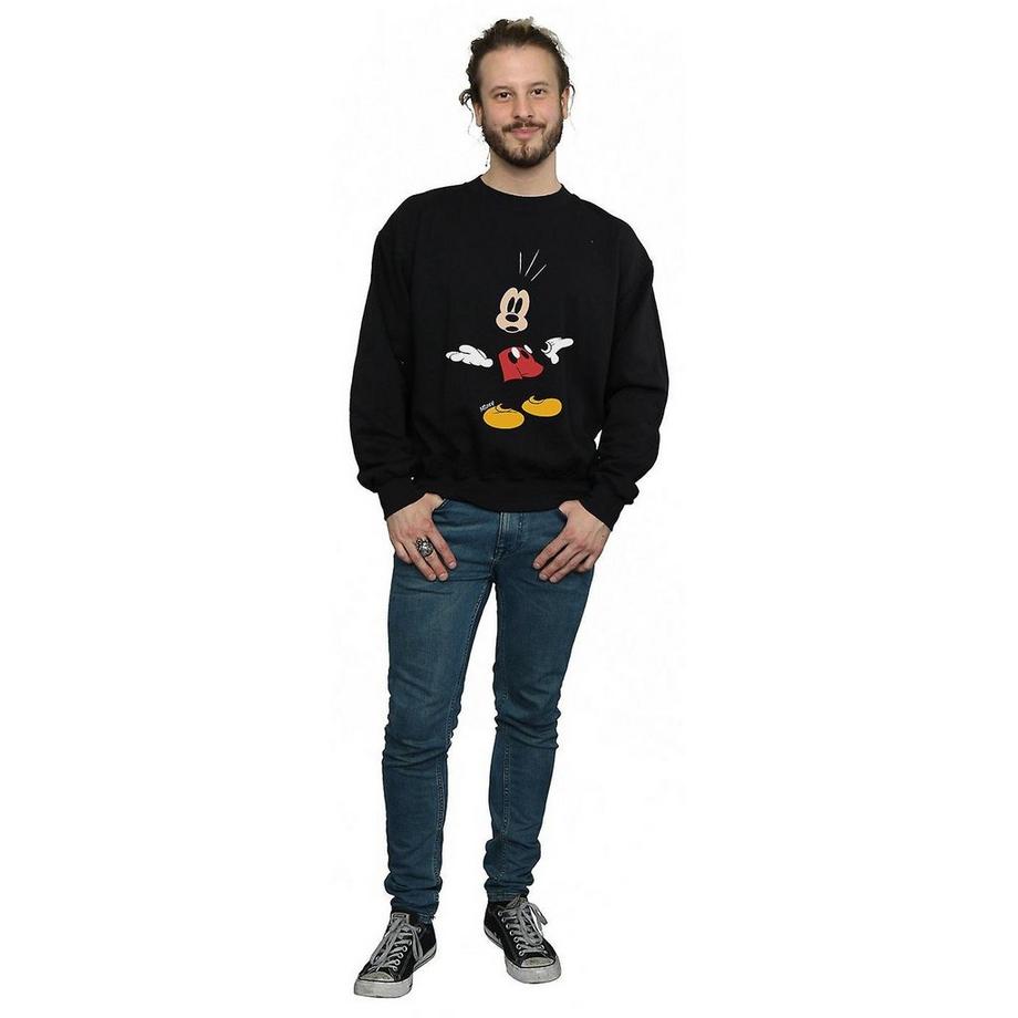 Disney Mickey Mouse Surprised Grafik Print Sweatshirt  