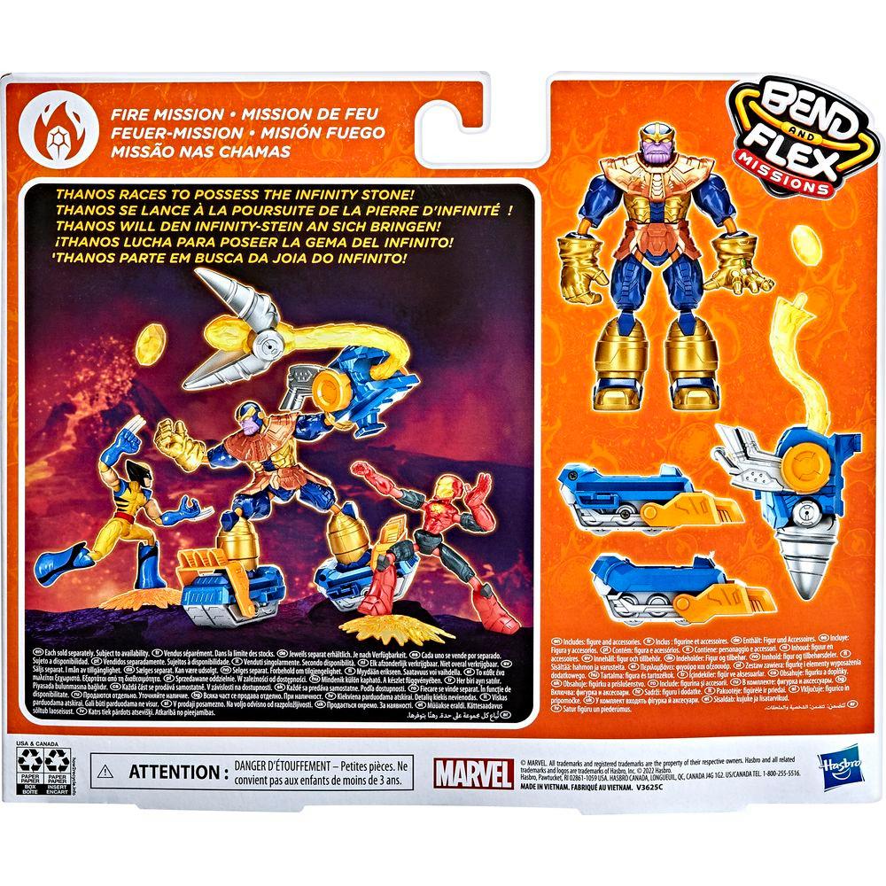 Hasbro  Avengers Bend & Flex Thanos Feuer-Mission 