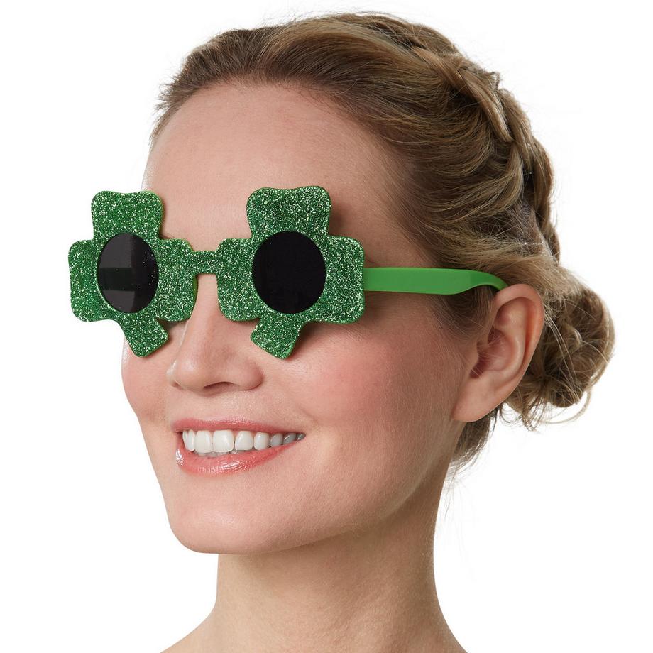 Tectake  Lunettes fantaisie trèfles et verres teintés pour la Saint-Patrick 