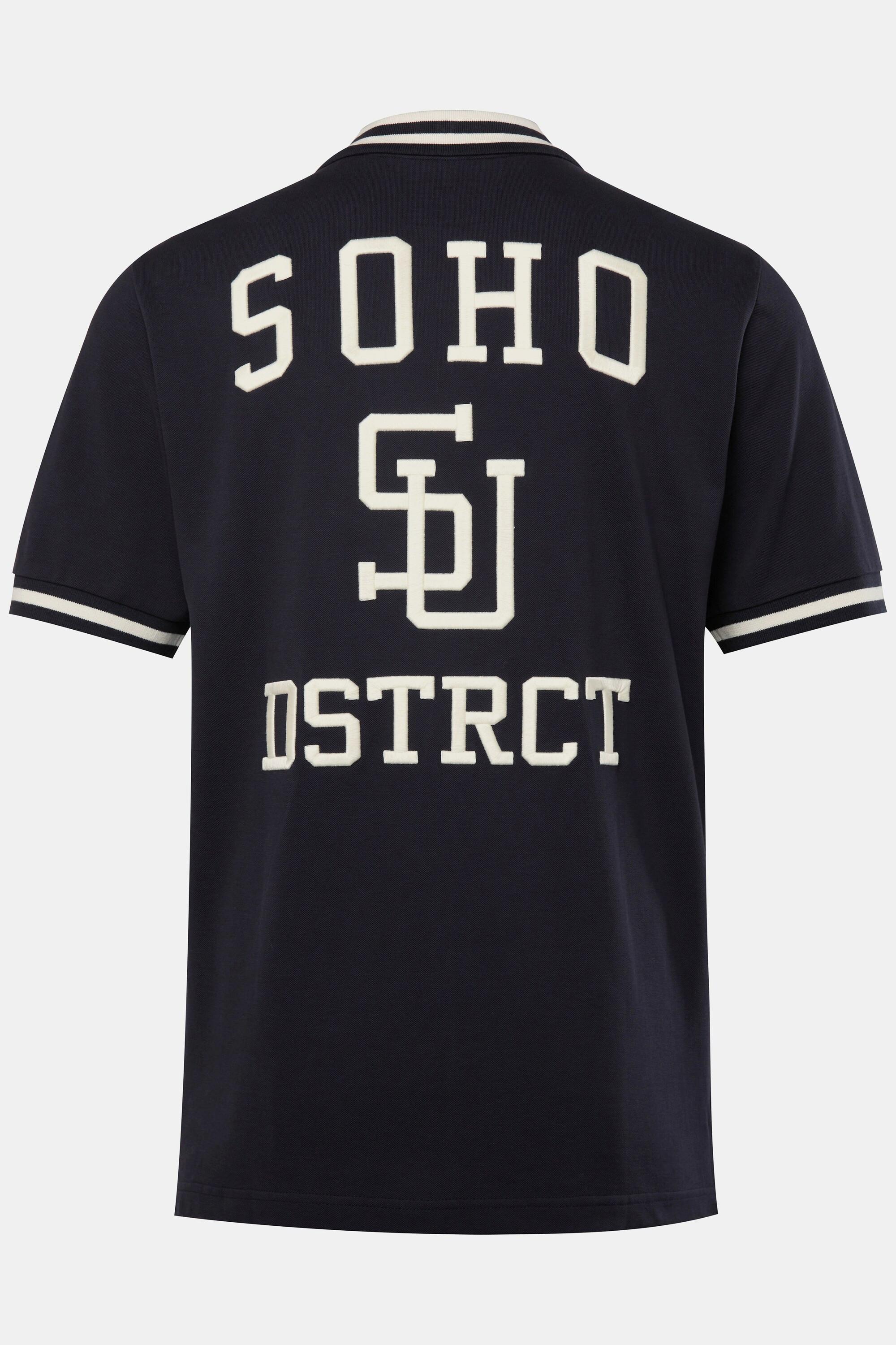 Sthuge Polo Halbarm Piqué mit Rückenstickerei  