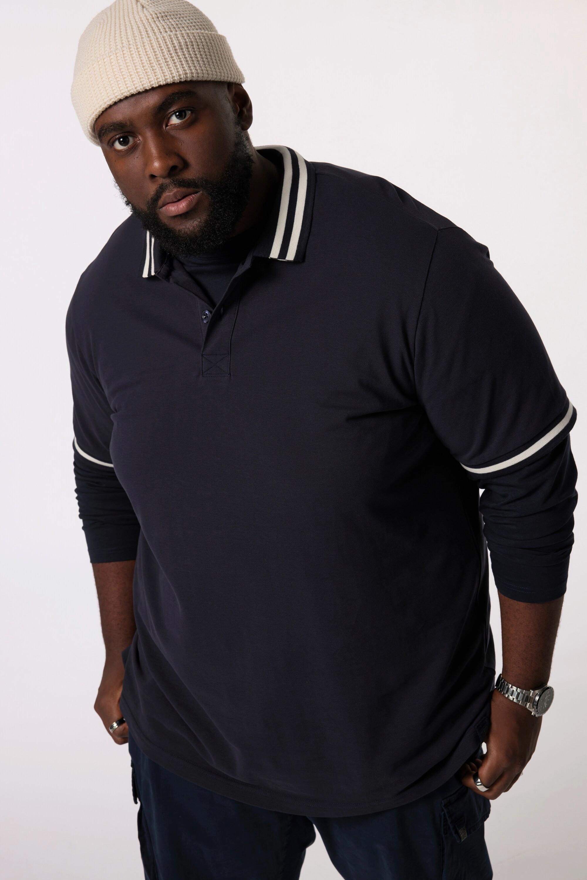 Sthuge Polo Halbarm Piqué mit Rückenstickerei  