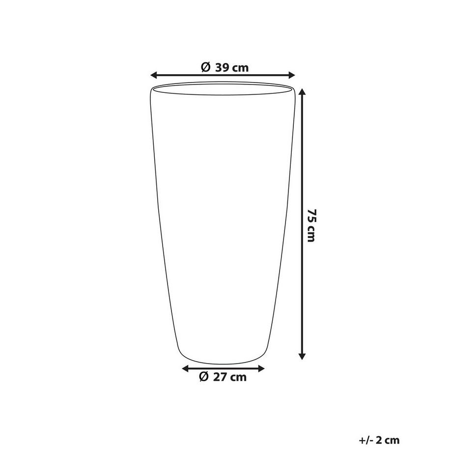 Beliani Vaso per piante en Fibra d'argilla  ABDERA  