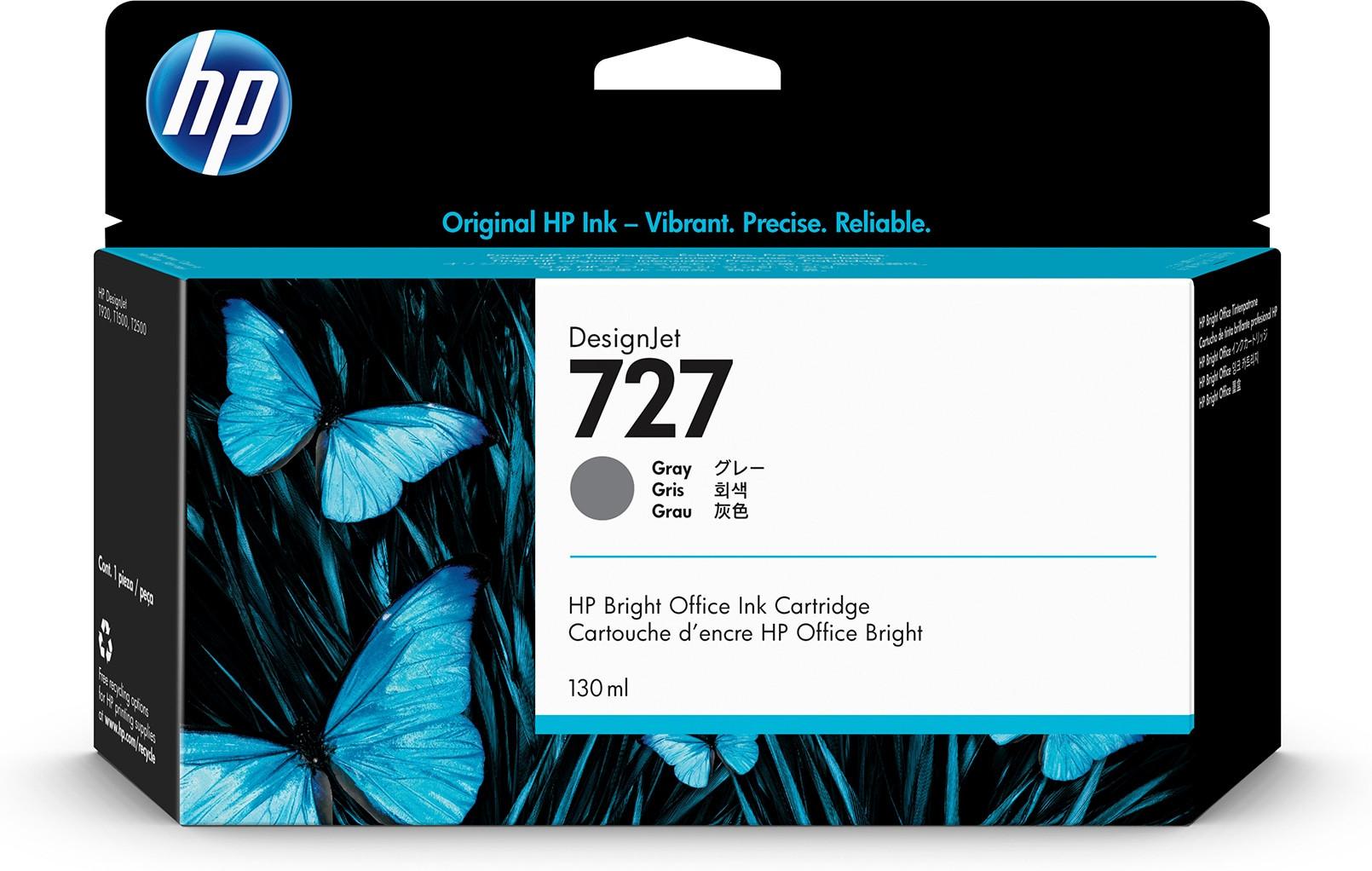 Hewlett-Packard  HP Tintenpatrone 727 grey B3P24A DesignJet T920/T1500 130ml 
