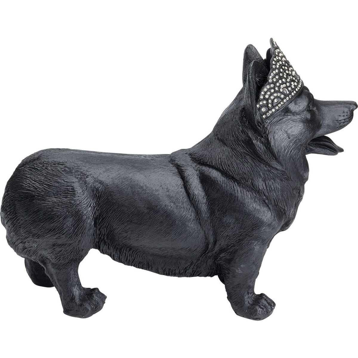 KARE Design Figura decorativa Royal Standing Corgi nero  