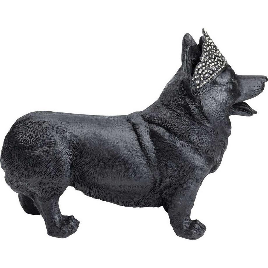 KARE Design Figurine décorative Royal Standing Corgi noir  
