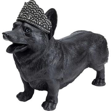 Figura decorativa Royal Standing Corgi nero