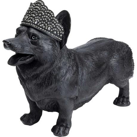 KARE Design Figura decorativa Royal Standing Corgi nero  