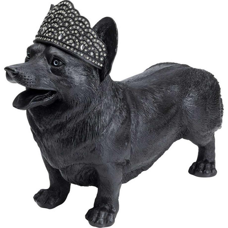 KARE Design Figurine décorative Royal Standing Corgi noir  