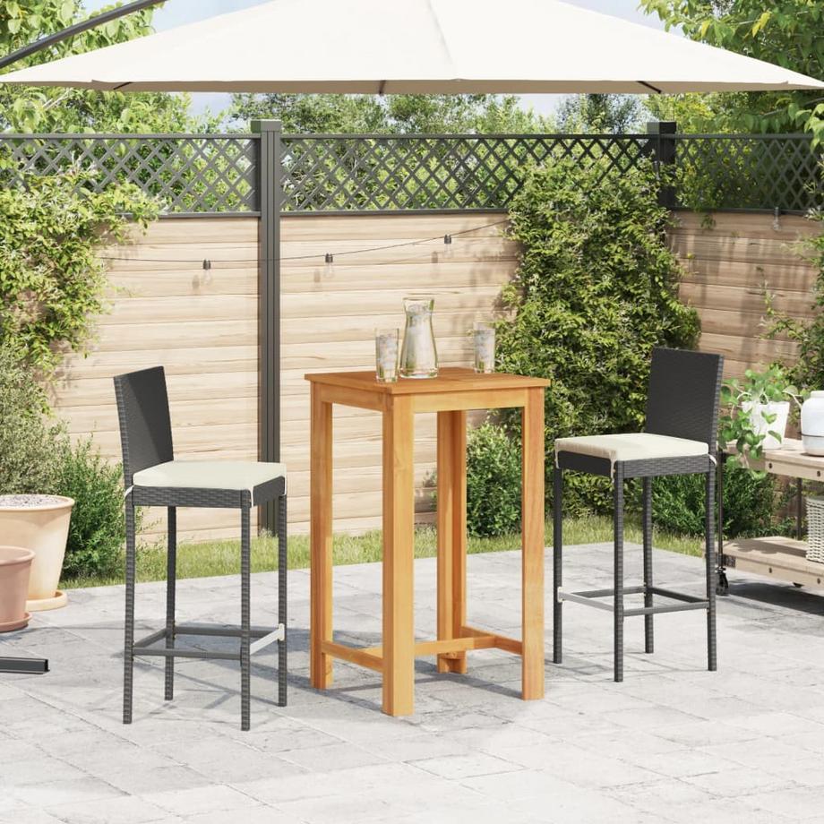 VidaXL Ensemble de bar de jardin rotin synthétique  