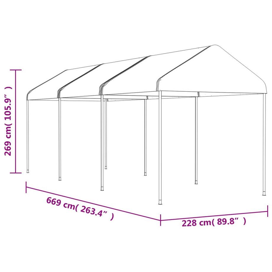 VidaXL gazebo Polietilene  