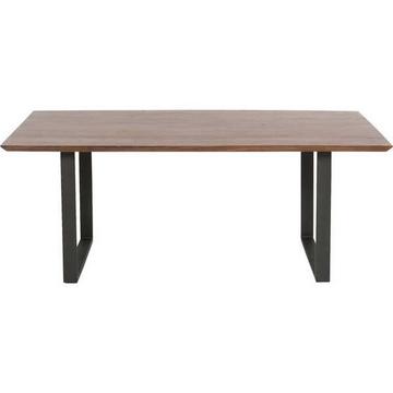 Table Symphony Noyer acier brut 180x90cm