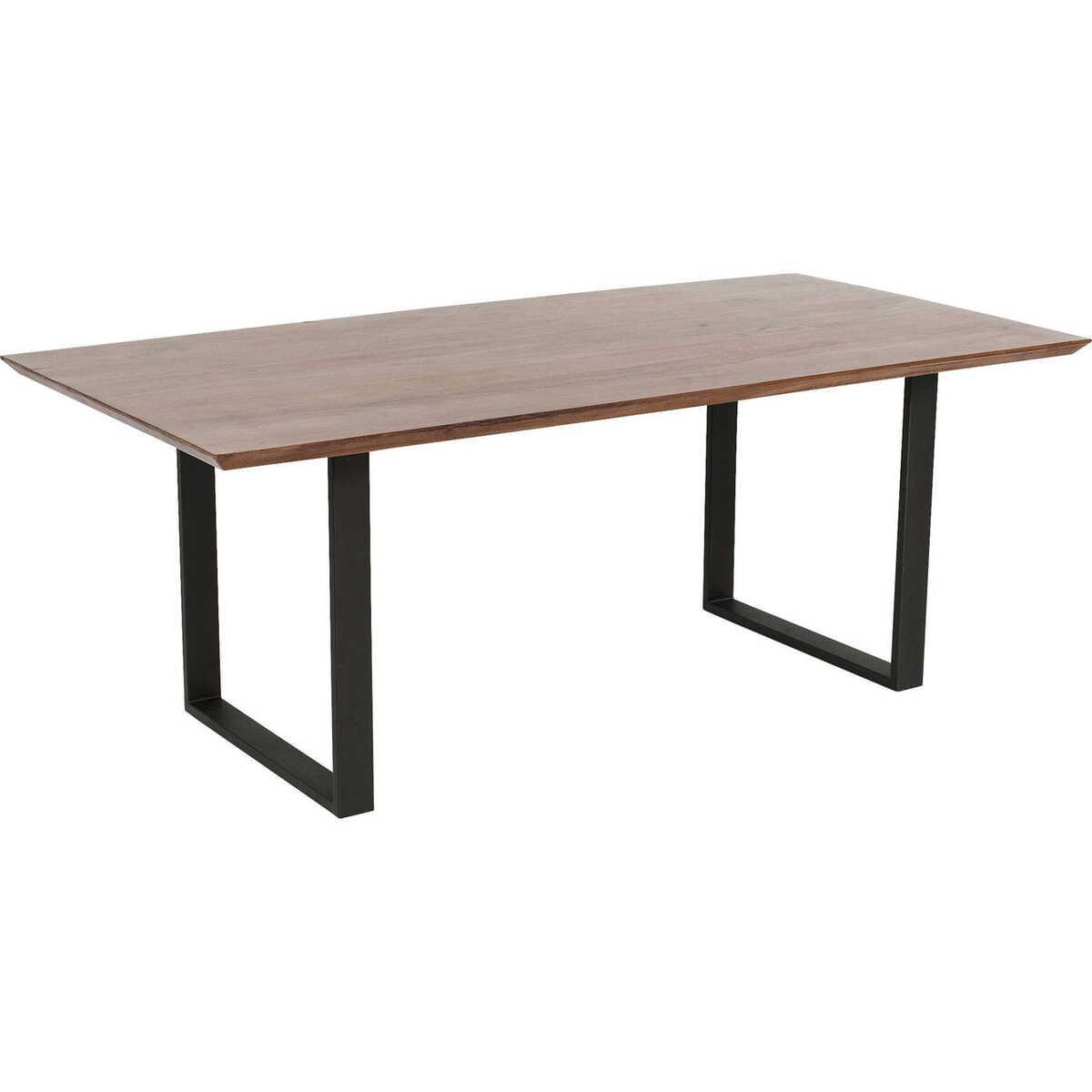 KARE Design Table Symphony Walnut acier brut 180x90cm  