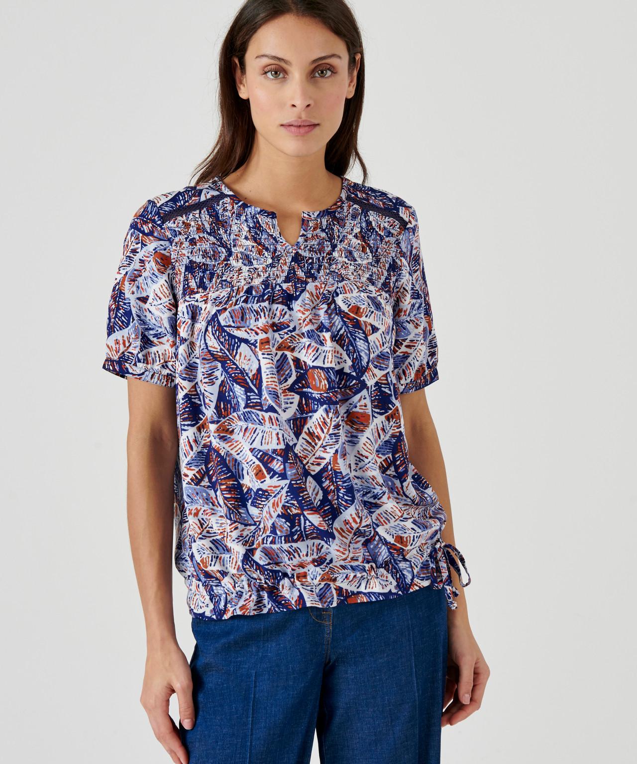 Damart  Bluse mit verstellbarem Saum. 