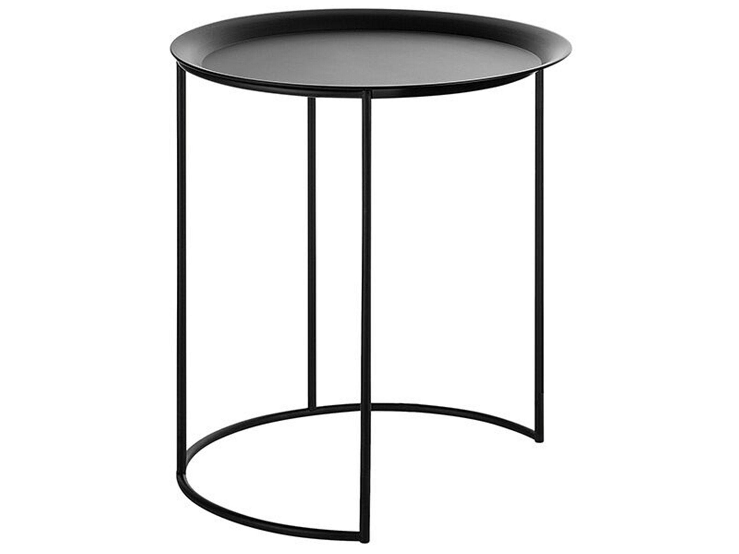 Beliani Lot de 2 tables d'appoint en Métal Moderne TWINS  