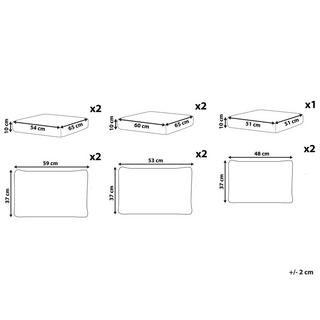 Beliani Set mit Kissenbezügen aus Polyester MILANO  