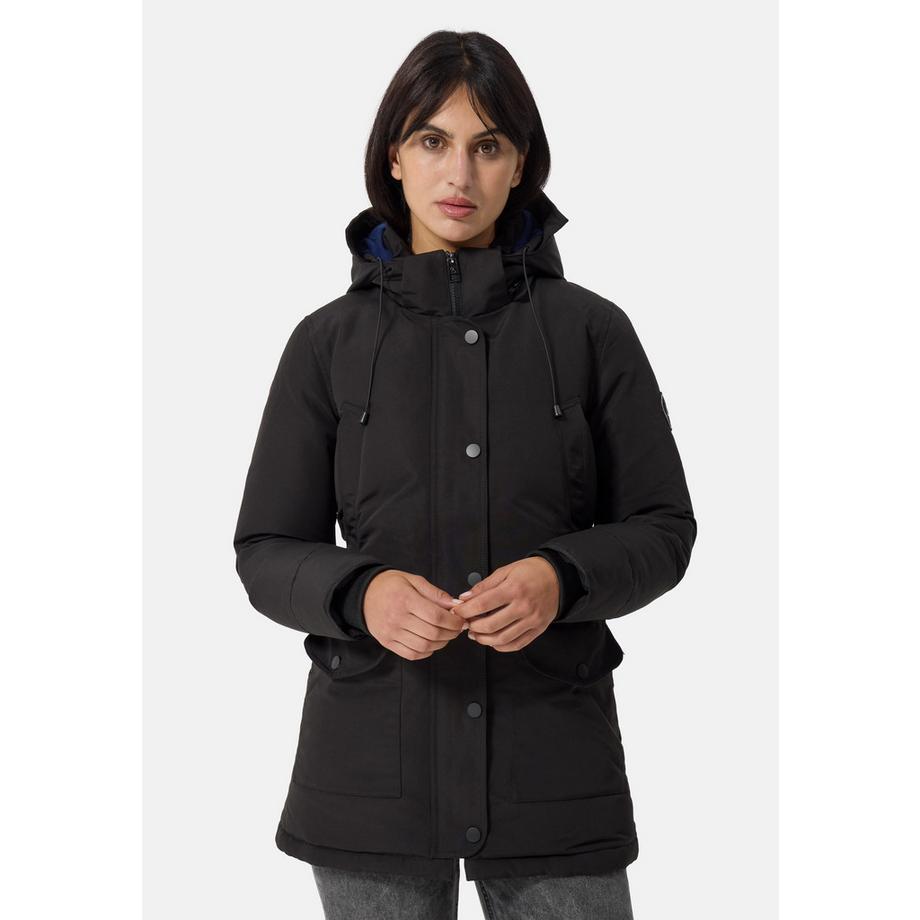 CASH-MERE.CH Parka en duvet Manteau avec capuche et doublure en cachemire  