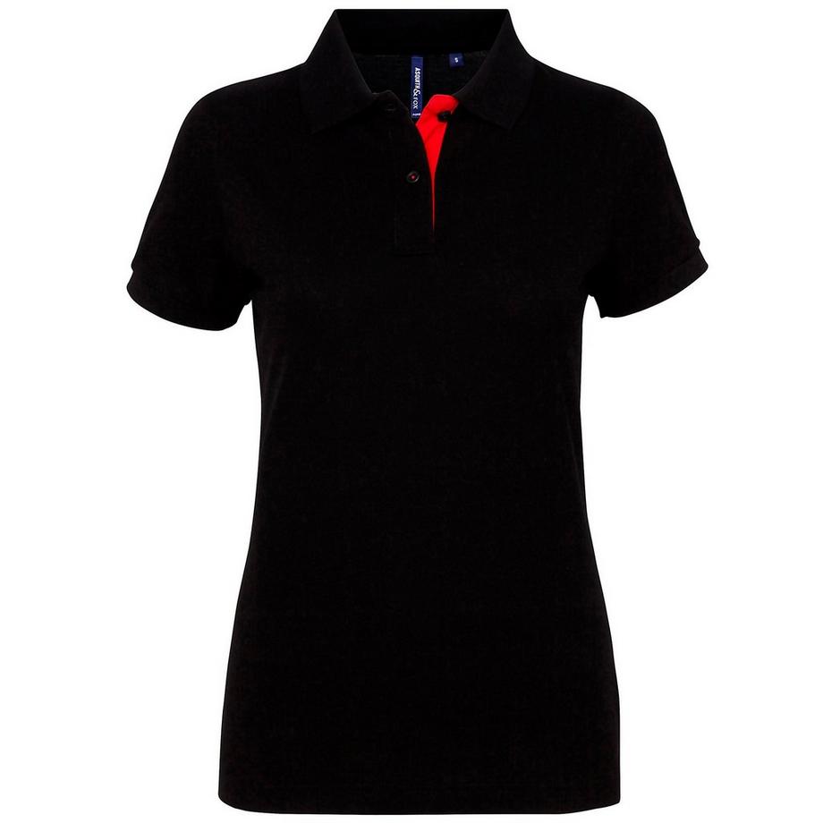 Kurzarm Kontrast Polo Shirt