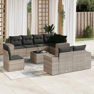 VidaXL set divano da giardino Polirattan  