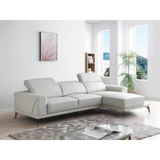 Vente-unique Divano in Pelle di bufalo Beige - Angolo a destra - ANDOR  