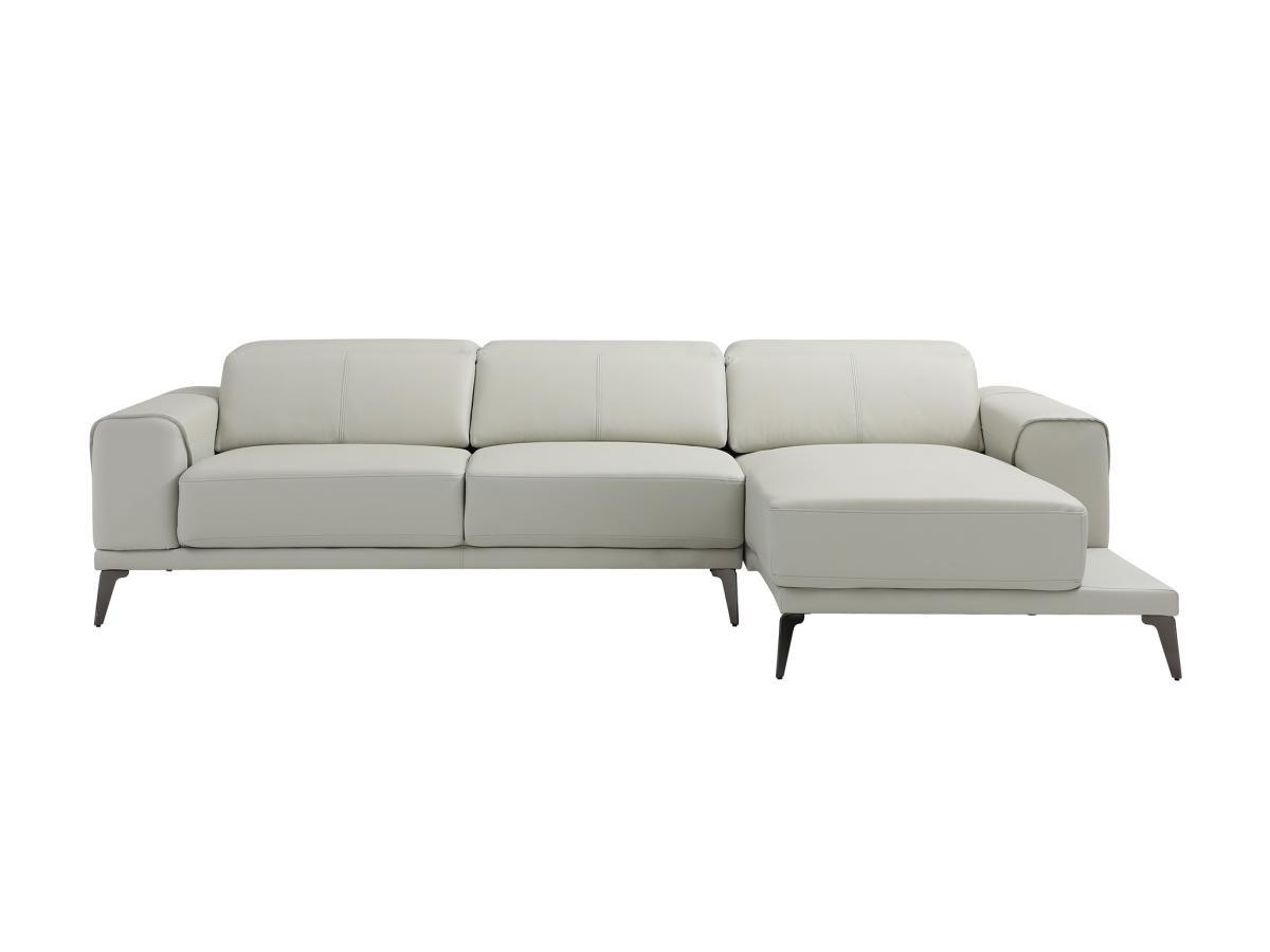 Vente-unique Divano in Pelle di bufalo Beige - Angolo a destra - ANDOR  