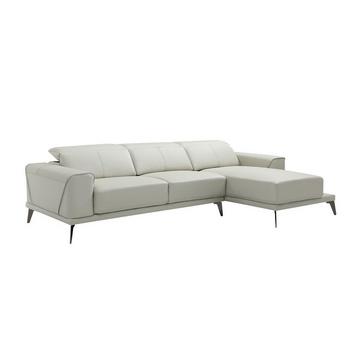 Ecksofa - Büffelleder - Ecke rechts - Beige - ANDOR