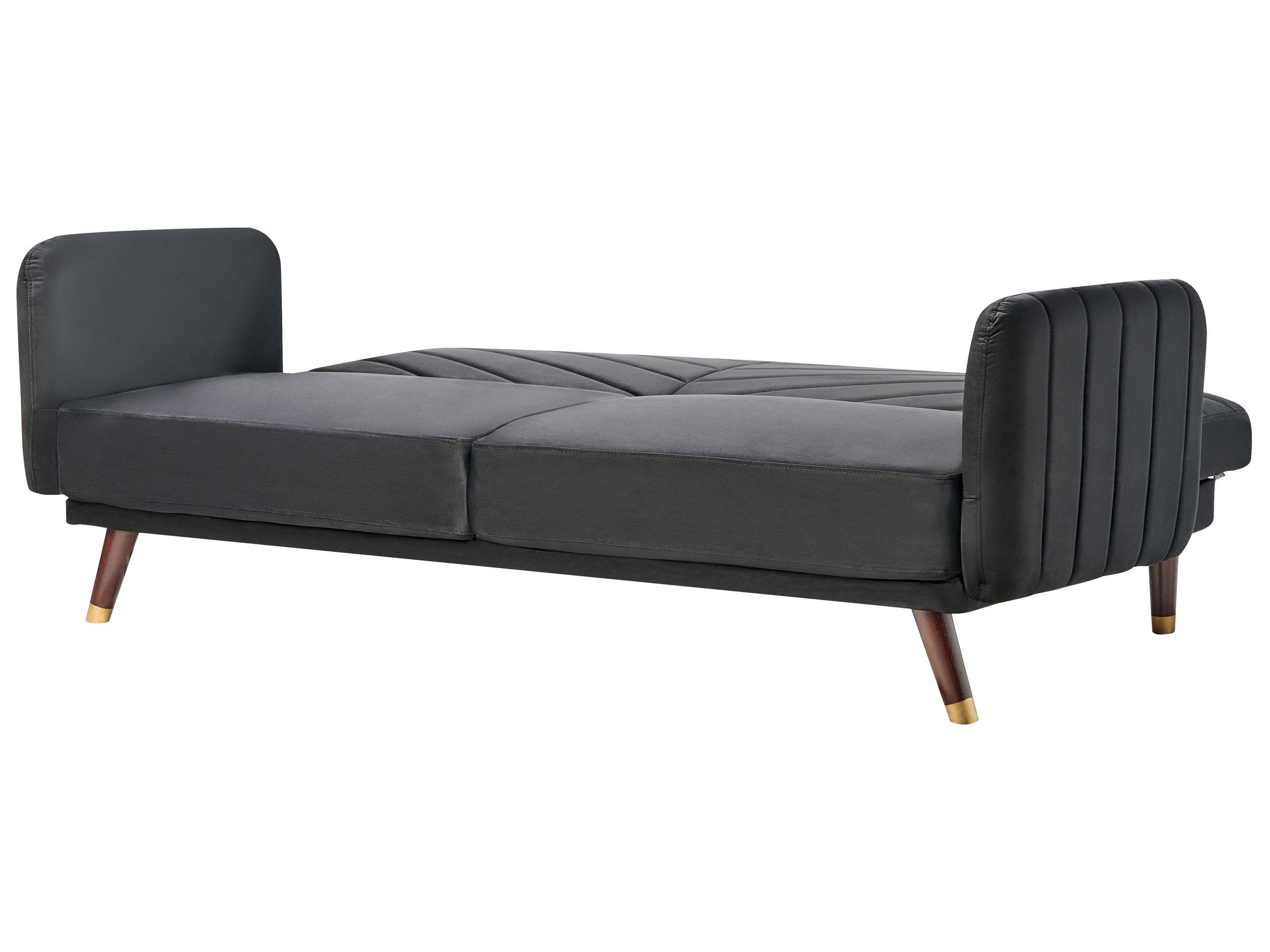 Beliani Canapé-lit en Velours Glamour SENJA  