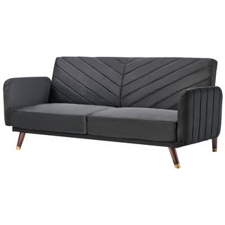 Beliani Canapé-lit en Velours Glamour SENJA  
