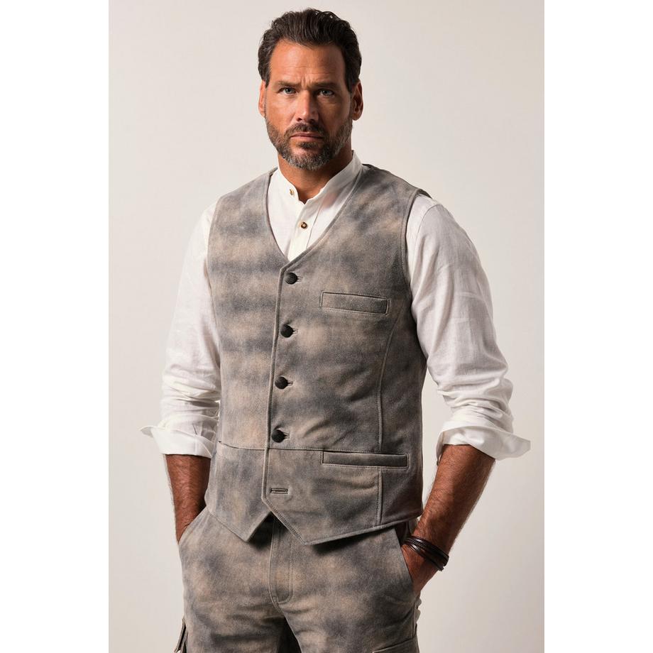 JP1880 Gilet Tradizionale in Pelle Bovina  