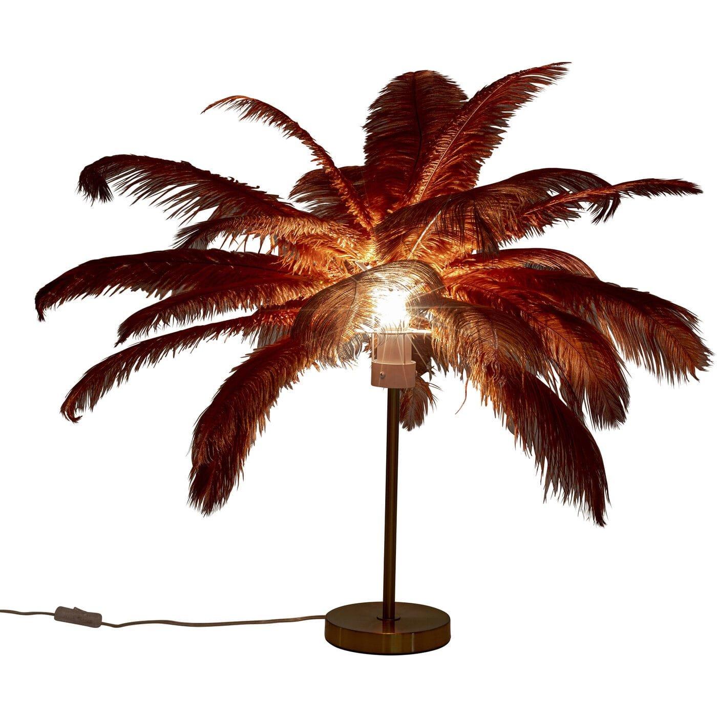 KARE Design Tischleuchte Feather Palm Rusty Red 60  