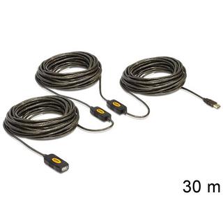 DeLock  30m, USB2.0 - USB2.0 cavo USB USB A Nero 