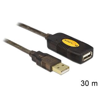 DeLock  30m, USB2.0 - USB2.0 cavo USB USB A Nero 